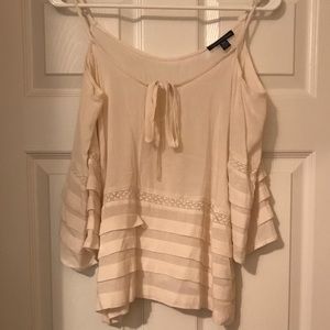 Off the shoulder cream top